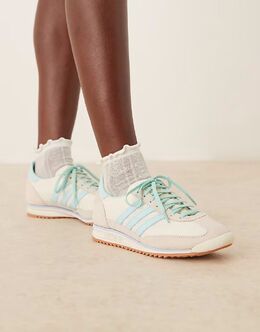 Кроссовки Adidas SL 72 OG в кремово-белом и синем цветах 140074488 | multi