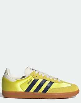 Кроссовки Adidas Samba og в ярко-желтом и темно-синем цветах 144097527 | shock yellow / night indigo /