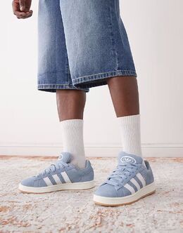 Кроссовки Adidas Campus 00s с резиновой подошвой светло-синего и белого цвета 141935364 | light blue