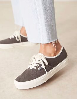 Льняные кроссовки Vans Authentic темно-коричневого цвета 142328161 | brown