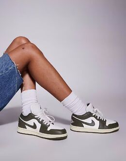 Кроссовки Nike Air Jordan 1 Low цвета хаки и белого цвета 139762885 | khaki