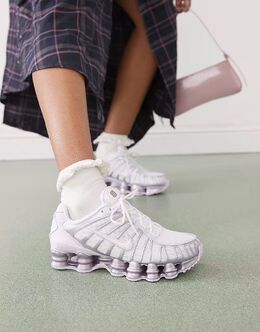 Кроссовки Nike Shox TL белого и сиреневого цвета 139761471 | white