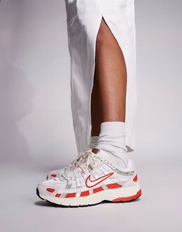 Кроссовки Nike P-6000 в кремово-белом и красном цветах 137317739 | cream