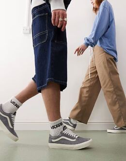 Кроссовки Vans Old Skool duo из замши серого цвета 142326413 | black