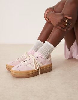 Кроссовки Adidas Gazelle Bold розового и белого цвета 139875847 | pink