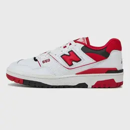 Кроссовки New Balance 550, размер 9.5 US, white/red 4432676270