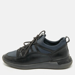 Tod's Black/Blue Leather and Neoprene Nuovo Sneakers Size 43 1179506