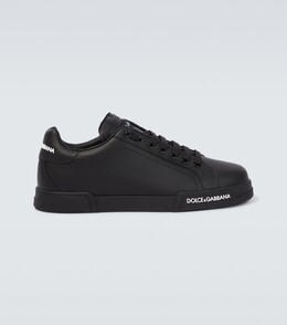 Кожаные кроссовки с логотипом Dolce & Gabbana, черный p00816307 | black