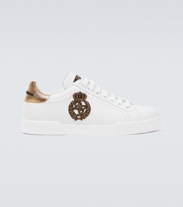 Низкие кожаные кеды Portofino Dolce & Gabbana, белый p00448385 | white