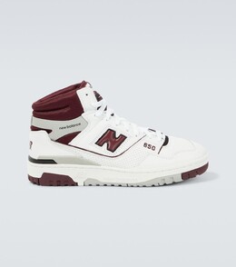 Кожаные высокие кеды 650р New Balance, белый p00842683 | white