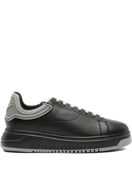 Emporio Armani two-tone leather sneakers 30865443