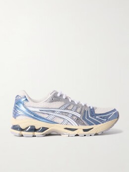 Кроссовки GEL-KAYANO 14 с сетчатой ​​отделкой из резины и металлизированной кожи Asics, синий 3074457345628750000 | blue