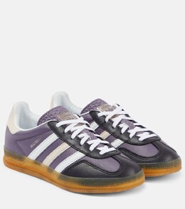 Кожаные кроссовки gazelle indoor Adidas, белый p00898934 | shadow violet/ftwr white