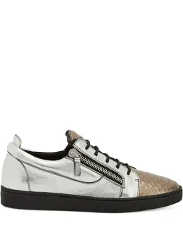 Giuseppe Zanotti Frankie leather zip-detail sneakers 28757438