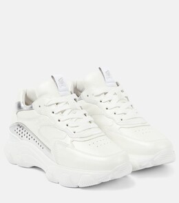 Гиперактивные кожаные кроссовки Hogan, белый p00888522 | bianco+argento