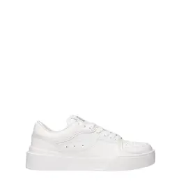 Dolce & Gabbana White Leather Sneakers - EU35/US5 do-8547215540489-eu35/us5