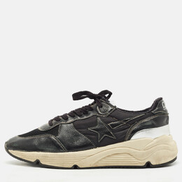 Golden Goose Black Leather and Mesh Running Sneakers Size 43 1178682