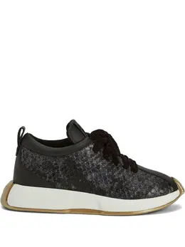 Giuseppe Zanotti snakeskin-effect lace-up sneakers 28757392
