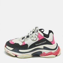 Balenciaga Multicolor Leather and Mesh Triple S Sneakers Size 35 1180702