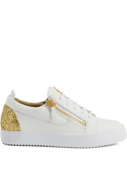 Giuseppe Zanotti Gail glitter-panel zip-detail sneakers 30972323