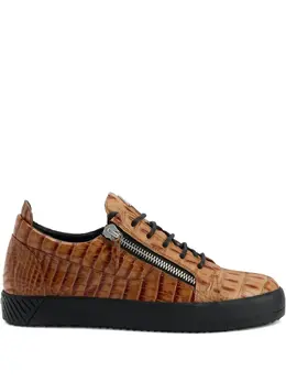 Giuseppe Zanotti Frankie crocodile-effect sneakers 30972328