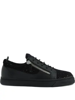 Giuseppe Zanotti zip-detail glitter low-top sneakers 30972338