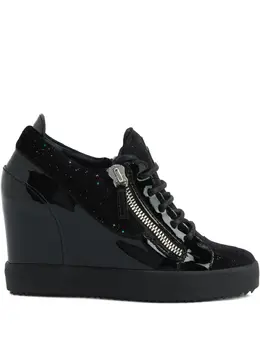 Giuseppe Zanotti Addy Wedge glitter-panel sneakers 30972307