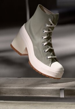 Высокие кроссовки CHUCK 70 DE LUXE HEEL Converse, хаки co411a2c0-n11 | light field surplus/egret/black