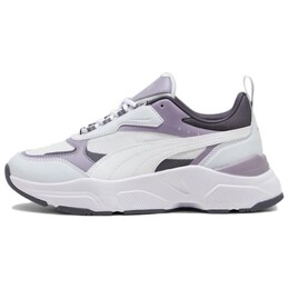 Кроссовки Puma Cassia Lifestyle Shoes Women's Low-top Fog Silver - Puma White - Galaxy Grey - Light Plum - Puma Silver, фиолетовый 384647-23 | white/purple