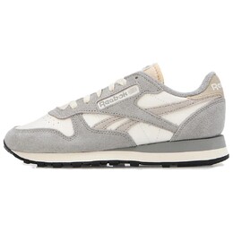 Кроссовки Reebok Classic Leather Lifestyle Shoes Unisex Low-top Gray/White, серый/белый 100201110 | gray/white