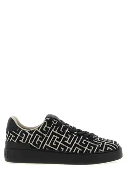 Balmain-B-Court Sneakers Nero-Uomo 52234336141652