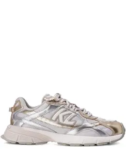 Karl Lagerfeld Orion metallic-effect panelled low-top sneakers 31084760