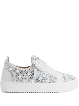 Giuseppe Zanotti Gail crystal studded low-top sneakers 18425106