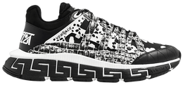 Кроссовки Versace Trigreca 'Black White Print', черный dsu8094 1a08908 2b020 | black
