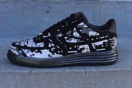 Кроссовки Nike Lunar Force 1 Digi NRG 'Camo Black', черный 577659 001 | black
