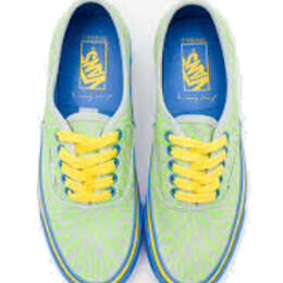 Кроссовки Vans x Sarah Andelman OG Authentic LX Julia Chiang 'Green Blue', зеленый vn0a4bv9bcf1 | green