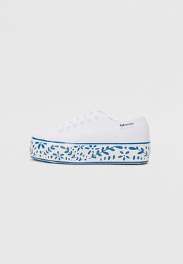 Кроссовки 3790 PLATFORM CERAMIC PRINT LEGGERA Superga, белый su115p007-a11 | white/blue ceramic