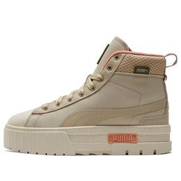 Кеды (WMNS) Puma Mayze Mid Safari High-Top Sneakers Ivory, кремовый 383688-01 | cream