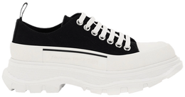 Кроссовки Alexander McQueen Wmns Tread Slick Lace Up 'Black White', черный 611705 w4mv2 1070 | black