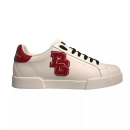 Белые кожаные кроссовки с логотипом DG Low Top Dolce & Gabbana, White and Red 0017184280 | white and red