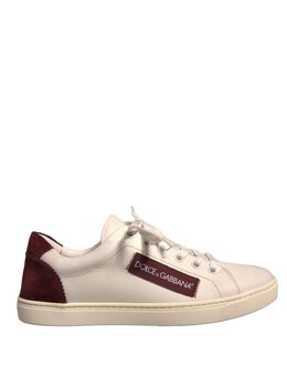 Белые замшевые кожаные низкие кеды Dolce & Gabbana 8054802558629 | white