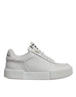 Белые кожаные низкие кеды Miami Dolce & Gabbana 8056216696805 | white
