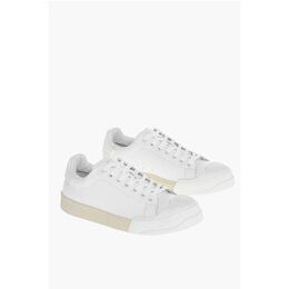 Однотонные кожаные кроссовки с резиновым носком Marni, White 0017325075 | white