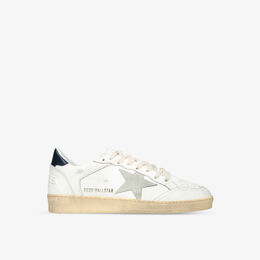 Мужские кроссовки Golden Goose Ballstar кожаные, мультиколор r04159504 | white/navy