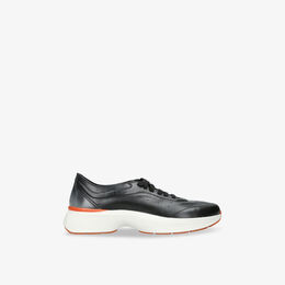 Кроссовки кожаные Santoni Bounce, черный r04472063 | black