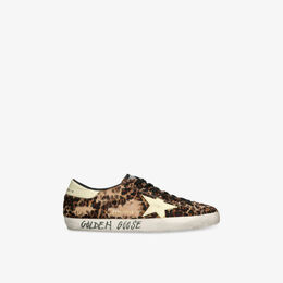 Кроссовки Golden Goose Super-Star с леопардовым принтом, бежевый r04376975 | beige