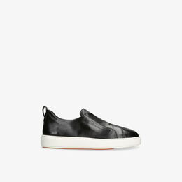 Кроссовки кожаные Santoni, черный r04473792 | black