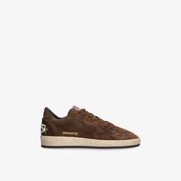 Кроссовки Golden Goose Ball star из замши низкие, коричневый r04397580 | brown
