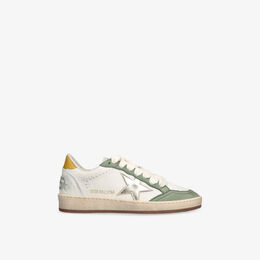 Кроссовки кожаные Golden Goose Ball-Star с низким верхом, зеленый r04386953 | green comb