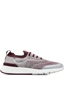 Brunello Cucinelli knitted trimmed sneakers 30990331